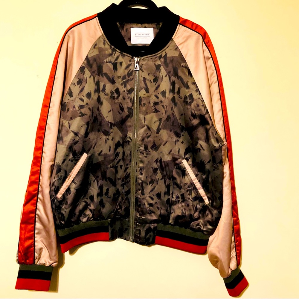 ELEVEN PARIS | Satin Bomber Jacket Sz. XXL
